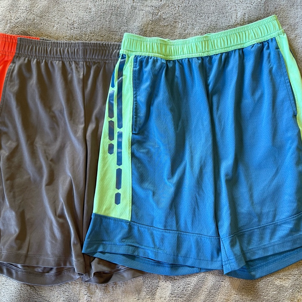 2 Pairs - Boys all in motion Shorts Size Large
